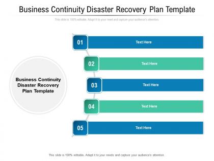 Business continuity disaster recovery plan template ppt powerpoint presentation file portfolio cpb