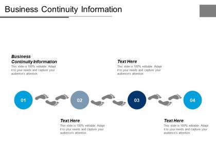 Business continuity information ppt powerpoint presentation icon tips cpb
