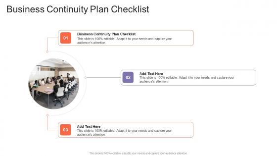 Business Continuity Plan Checklist In Powerpoint And Google Slides Cpb