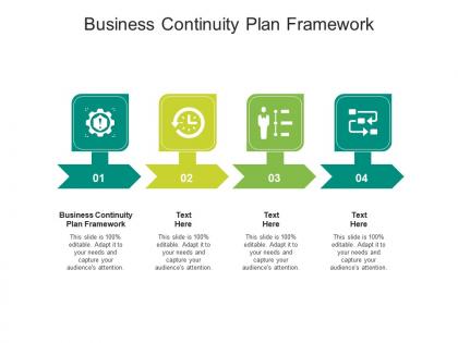 Business continuity plan framework ppt powerpoint presentation gallery file formats cpb