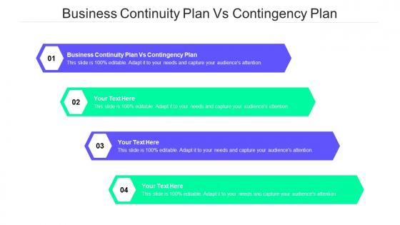 Business Continuity Plan Vs Contingency Plan Ppt Powerpoint Presentation Show Styles Cpb