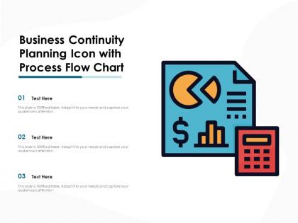 Business continuity planning icon with process flow chart