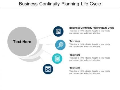 Business continuity planning life cycle ppt powerpoint presentation icon design cpb