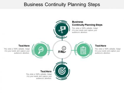 Business continuity planning steps ppt powerpoint presentation icon guide cpb