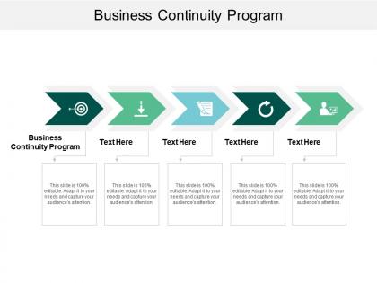 Business continuity program ppt powerpoint presentation inspiration guidelines cpb
