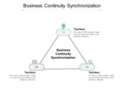 Business continuity synchronization ppt powerpoint presentation icon example topics cpb