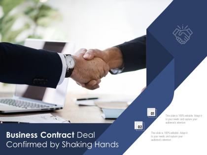 Business contract deal confirmed by shaking hands