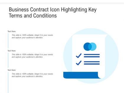 Business contract icon highlighting key terms and conditions