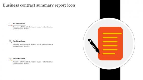 Business Contract Summary Report Icon