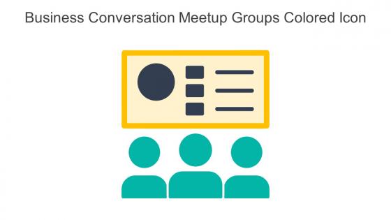 Business Conversation Meetup Groups Colored Icon In Powerpoint Pptx Png And Editable Eps Format