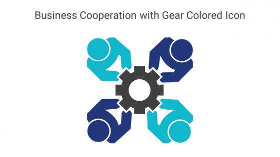 Business Cooperation With Gear Colored Icon In Powerpoint Pptx Png And Editable Eps Format