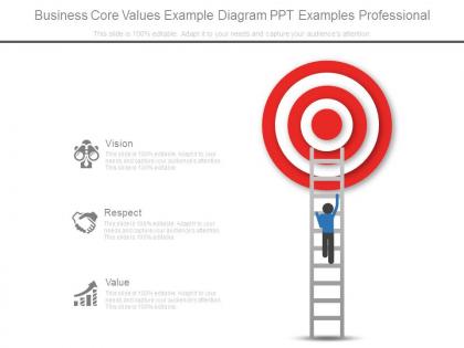 Business core values example diagram ppt examples professional