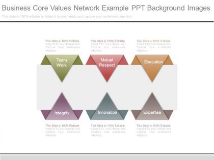 Business core values network example ppt background images