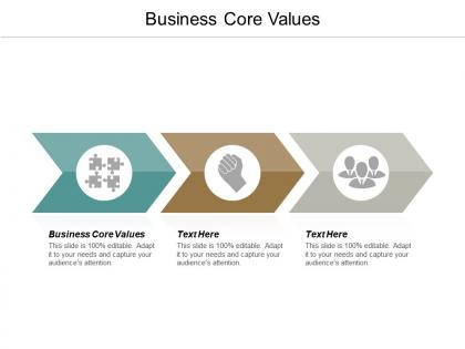 Business core values ppt powerpoint presentation gallery diagrams cpb