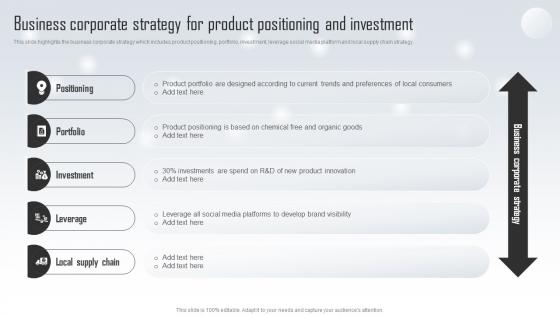 Business Corporate Strategy For Product Household And Personal Products Company Profile