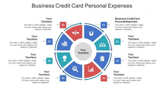 Business credit card personal expenses ppt powerpoint presentation layouts professional cpb