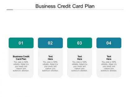 Business credit card plan ppt powerpoint presentation infographic template model cpb