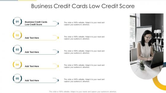 Business Credit Cards Low Credit Score In Powerpoint And Google Slides Cpb