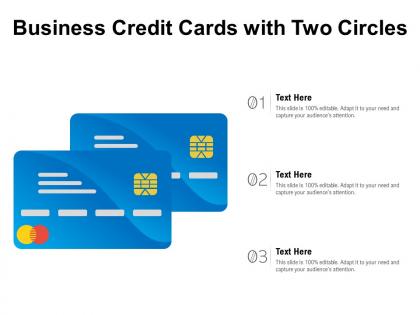 Business credit cards with two circles