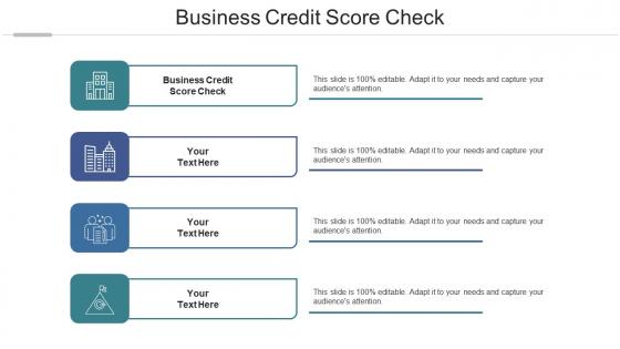 Business credit score check ppt powerpoint presentation outline design ideas cpb