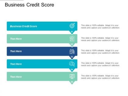 Business credit score ppt powerpoint presentation file display cpb
