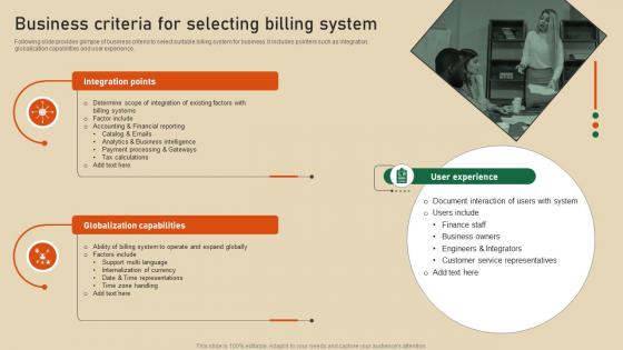 Business Criteria For Selecting Billing Strategic Guide To Develop Customer Billing System