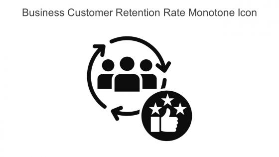 Business Customer Retention Rate Monotone Icon In Powerpoint Pptx Png And Editable Eps Format