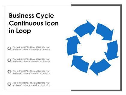 Business cycle continuous icon in loop