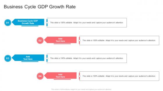 Business Cycle GDP Growth Rate In Powerpoint And Google Slides Cpb