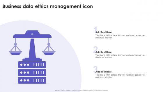 Business Data Ethics Management Icon