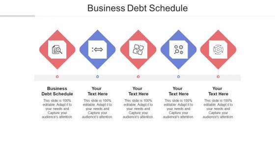 Business debt schedule ppt powerpoint presentation model maker cpb