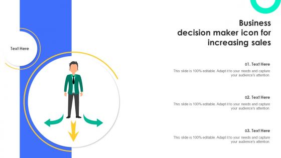 Business Decision Maker Icon For Increasing Sales