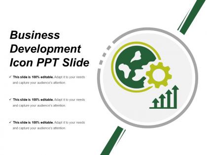 Business development icon ppt slide
