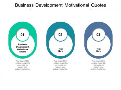 Business development inspiring quotes ppt powerpoint presentation infographics templates cpb