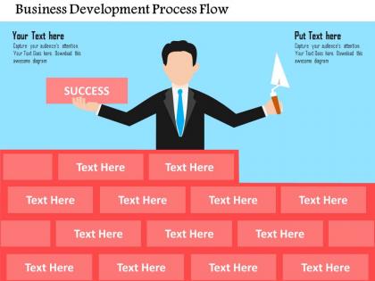 Business development process flow flat powerpoint design