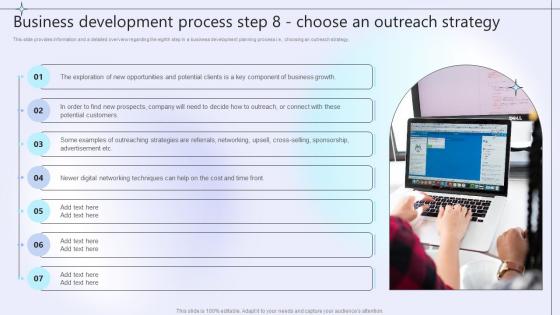 Business Development Process Step 8 Choose An Outreach Strategy Business Development Planning Process