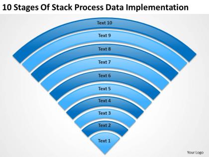 Business diagram 10 stages of stack process data implementation powerpoint slides
