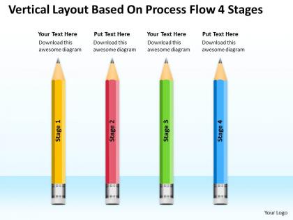 Business diagram chart vertical layout based on process flow 4 stages powerpoint slides