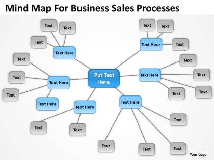 Business diagram examples mind map for sales processes powerpoint templates 0523