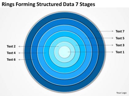 Business diagram examples rings forming structured data 7 stages powerpoint slides