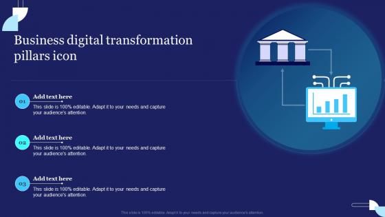 Business Digital Transformation Pillars Icon