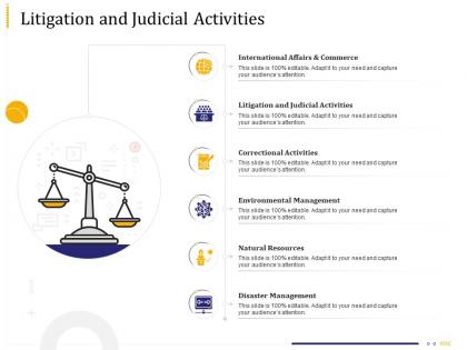 Business due diligence litigation and judicial activities ppt powerpoint presentation deck