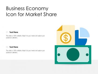 Business economy icon for market share