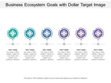 Business ecosystem goals with dollar target image
