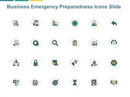 Business emergency preparedness icons slide social ppt powerpoint presentation file example