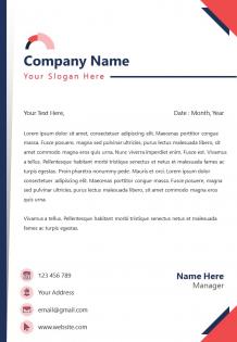Business employment letterhead design template