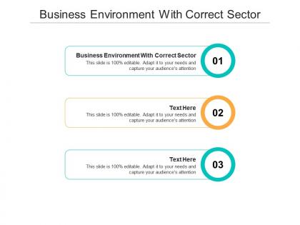 Business environment with correct sector ppt powerpoint presentation infographics files cpb
