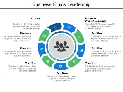 Business ethics leadership ppt powerpoint presentation model graphics cpb