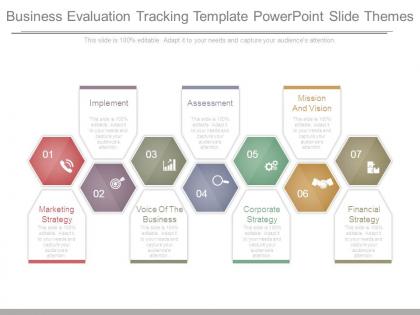 Business evaluation tracking template powerpoint slide themes