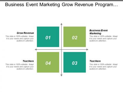 Business event marketing grow revenue program performance operations marketing cpb